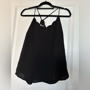 J.Crew Factory black scalloped tank